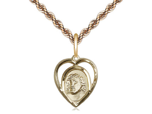 14kt Gold Filled Ecce Homo Medal on a Gold Filled Curb Chain
