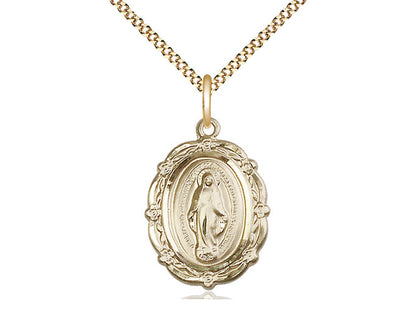Gold Filled Miraculous Pendant 7/8"