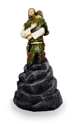 Jesus hugging the Soldier-9 in. - Unique Catholic Gifts