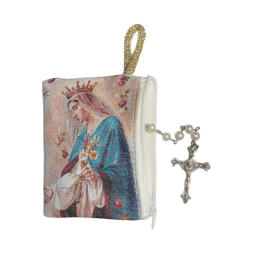 Mystic Rose Rosary Pouch 3″ x 4″