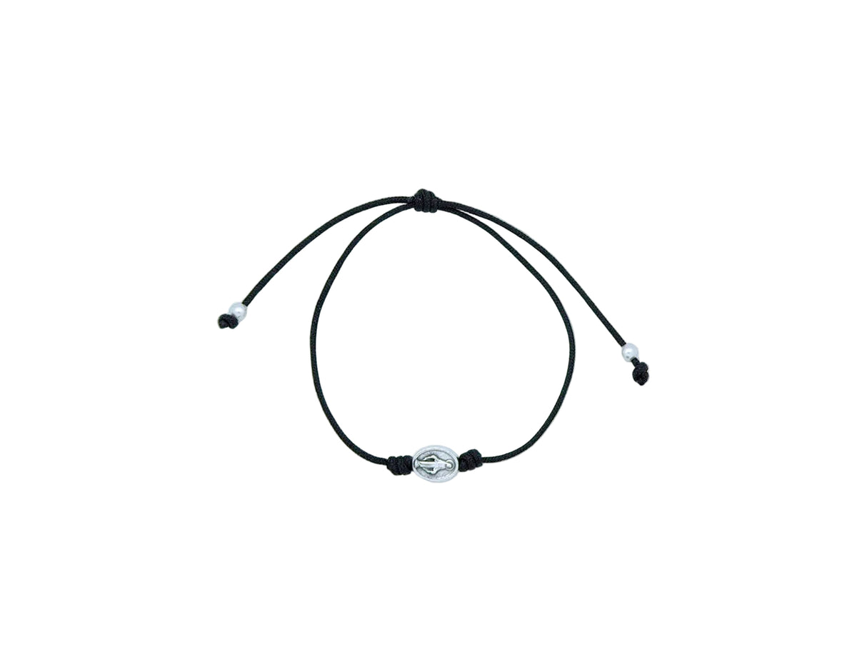 Black Miraculous Medal Bracelet in a box - JMJs Catholic Store, Inc