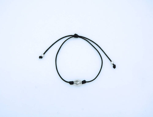 Black Miraculous Medal Bracelet in a box