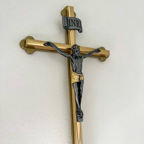 Wall Crucifix 2-Tone 8”