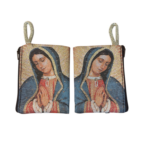 Rosary Pouch - Our Lady of Guadalupe 1/2 Body 3″ x 4″
