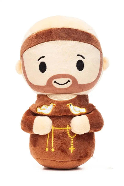 Saint Francis Catholic Plush Doll 8" | Animal Patron Gift: 8"