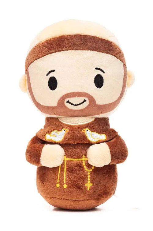 Saint Francis Catholic Plush Doll 8" | Animal Patron Gift: 8"