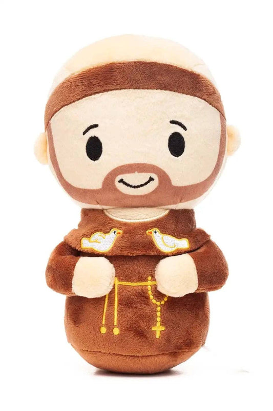 Saint Francis Catholic Plush Doll 8" | Animal Patron Gift: 8"