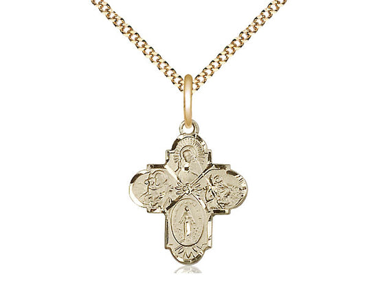 Gold Filled 4-Way Pendant (1 1/4")