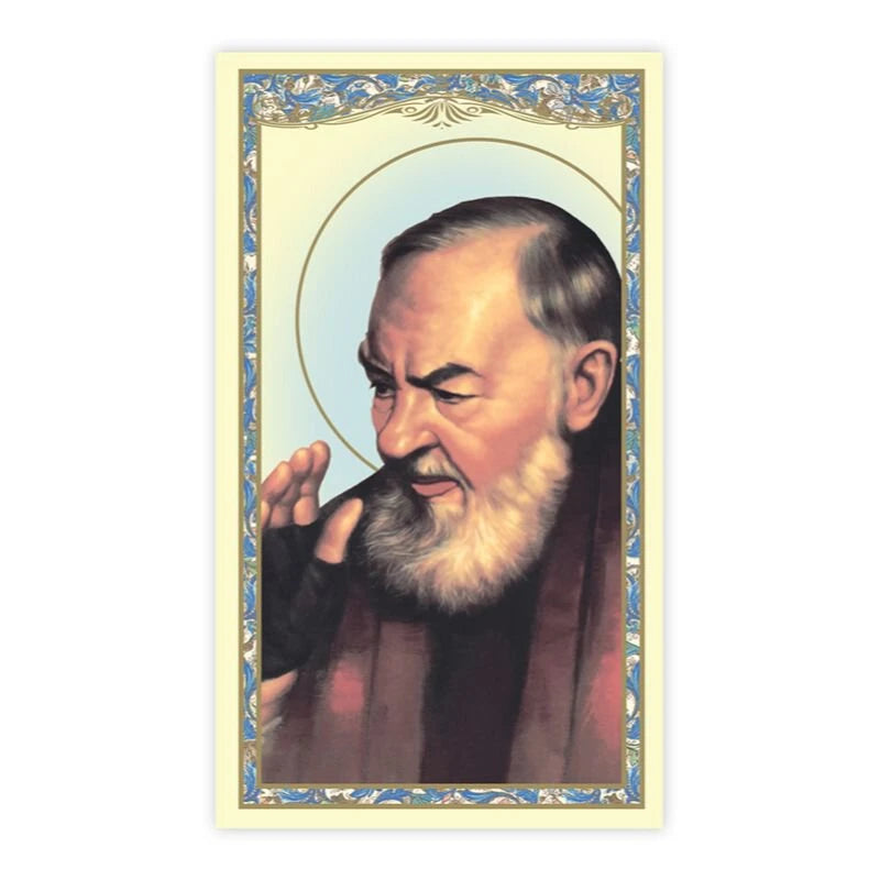 St. Padre Pio Paper Holy Card - JMJs Catholic Store, Inc