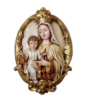 Virgin of Carmel - Plaque 16 in. - Unique Catholic Gifts