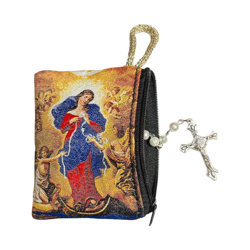 Our Lady Undoer of Knots Rosary Pouch 3″ x 4″