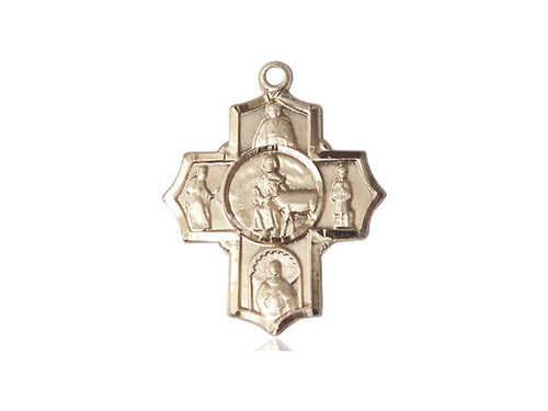 14kt Gold Filled 5-Way Special Needs Pendant on a Gold Plate Chain