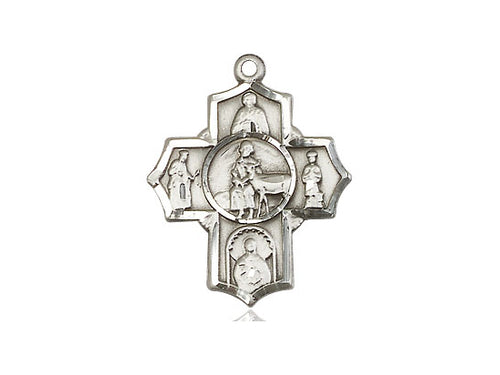 Sterling Silver 5-Way / Special Needs Medal on a Sterling Silver Chain
