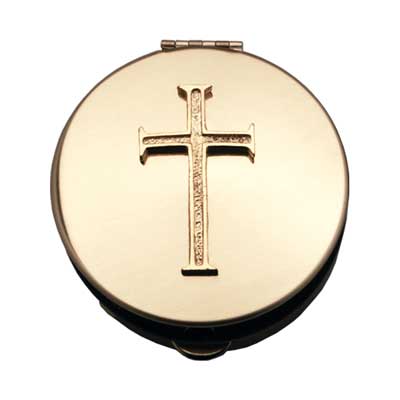 Latin Cross Pyx: Size 2: 12-15 hosts