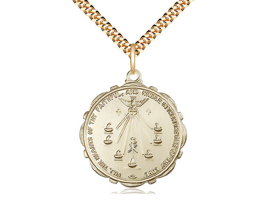 14kt Gold Filled Seven Gifts Pendant on a Gold Filled Chain
