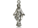 Medalla milagrosa de plata esterlina colgante 7/8 "