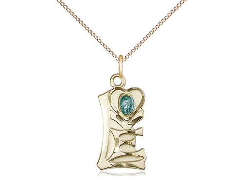 14kt Gold Filled Miraculous Pendant on an 18-Inch Gold Filled Light Curb Chain