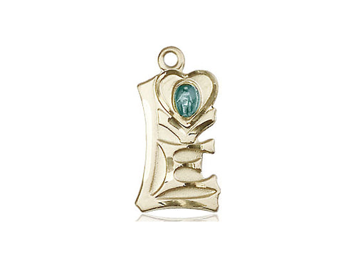 14kt Gold Filled Miraculous Pendant on an 18-Inch Gold Filled Light Curb Chain