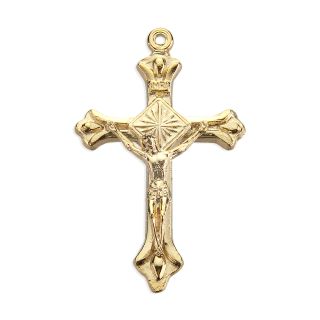 1-1/2" Gold Tone Eucharistic Crucifix