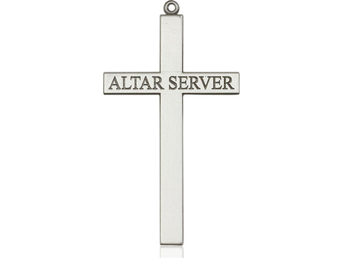 Sterling Silver Altar Server Cross Pendant on a Sterling Silver Chain