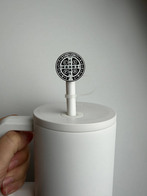 Catholic Straw Toppers: St. Benedict Medal (a 2 pack!)