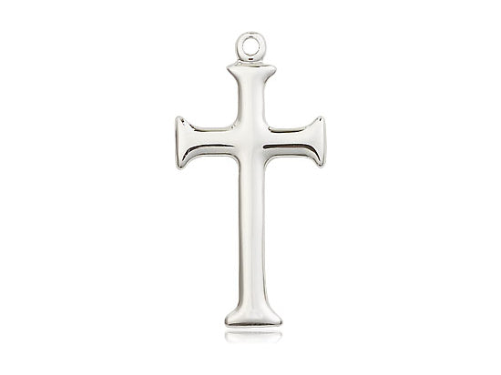 Sterling Silver Cross Pendant on a 18 inch Sterling Silver Light Curb Chain