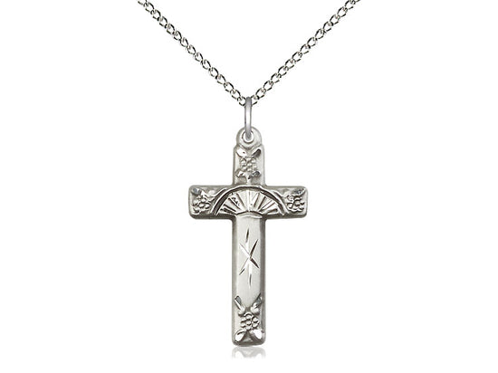 Sterling Silver Cross Pendant on a Sterling Silver Chain