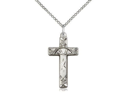 Sterling Silver Cross Pendant on a Sterling Silver Chain