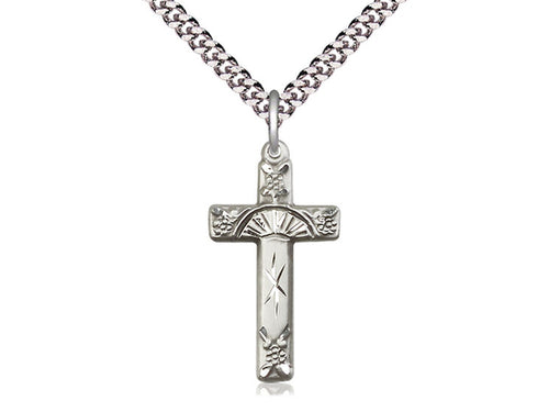 Sterling Silver Cross Pendant on a Sterling Silver Chain
