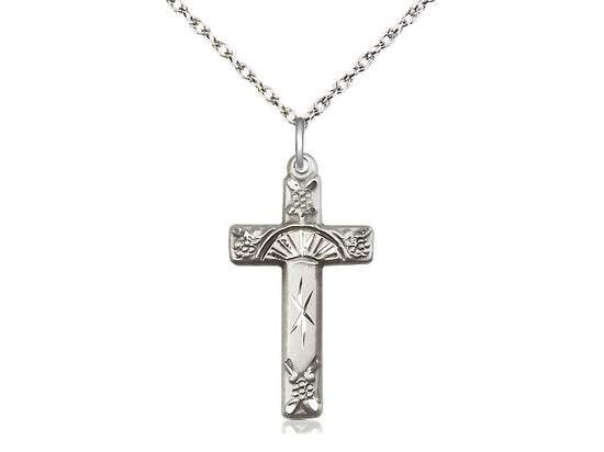 Sterling Silver Cross Pendant on a Sterling Silver Chain