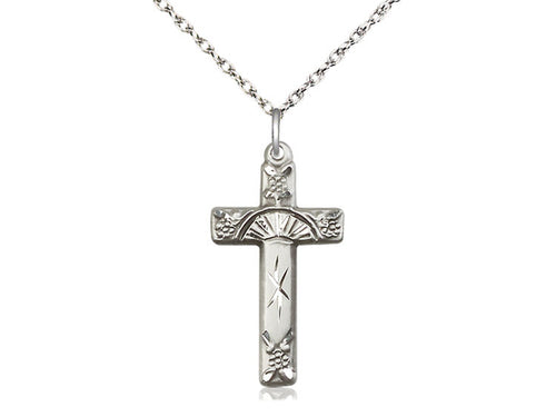 Sterling Silver Cross Pendant on a Sterling Silver Chain