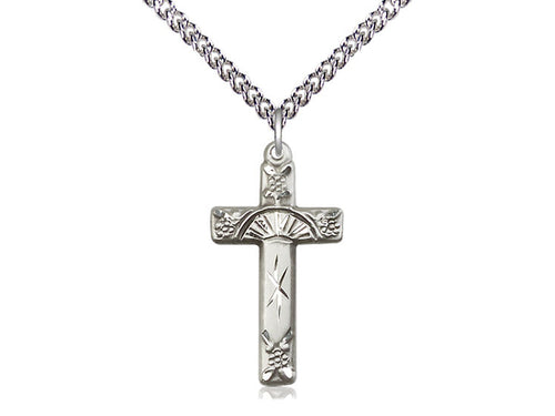 Sterling Silver Cross Pendant on a Sterling Silver Chain