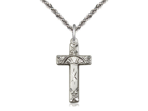 Sterling Silver Cross Pendant on a Sterling Silver Chain