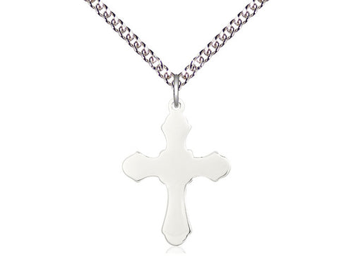 Sterling Silver Cross Pendant on a Sterling Silver Chain
