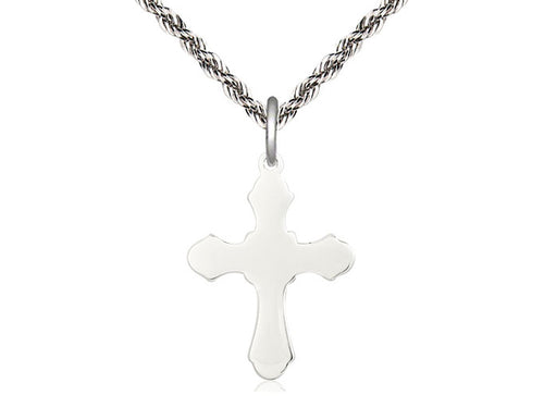 Sterling Silver Cross Pendant on a Sterling Silver Chain