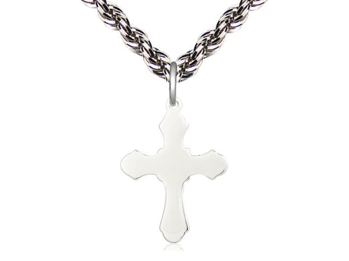 Sterling Silver Cross Pendant on a Sterling Silver Chain