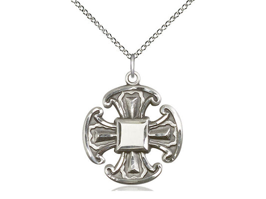 Sterling Silver Cross Pendant on a Sterling Silver Chain