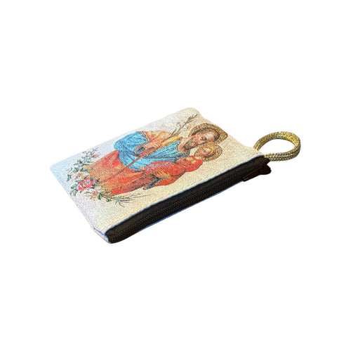 St. Joseph Rosary Pouch 3″ x 4″