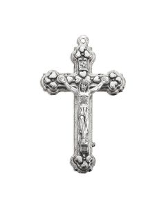 Silver Crucifix Tri-Dimensional Corpus and Cross Oxi 1-1/2"