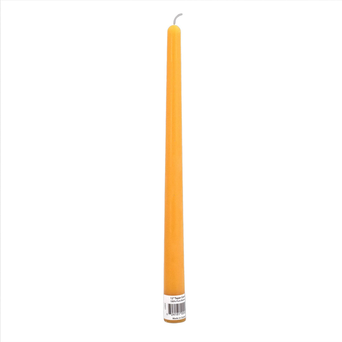 Natural Beeswax 12" Taper Candlesticks