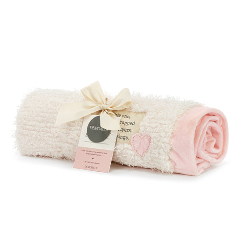 Wrapped in Prayer Blanket - Pink 30"w x 40"long