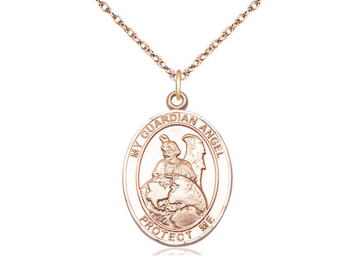 14kt Gold Filled Guardian Angel Protector Pendant on a Gold Filled Chain