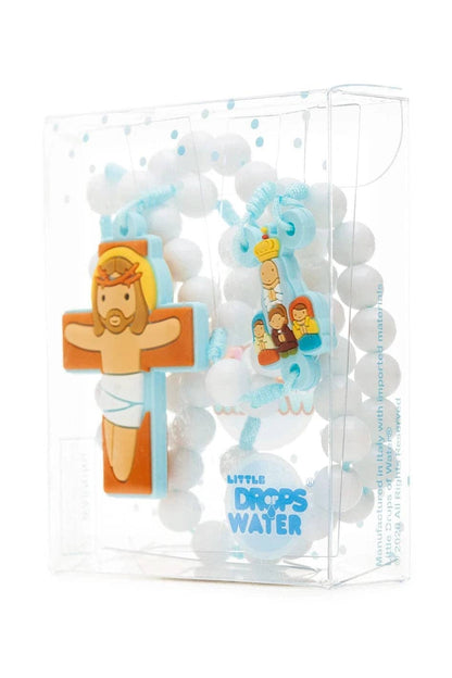 Our Lady Fatima Catholic Rosary Boys | Blue Prayer Beads | Little Drops of Water