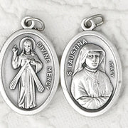 Divine mercy/ St. Faustina Double Sided Oxi Medal 1" - Unique Catholic Gifts