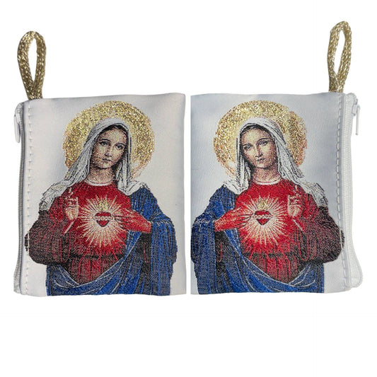 Rosary Pouch - Immaculate Heart of Mary 3″ x 4″