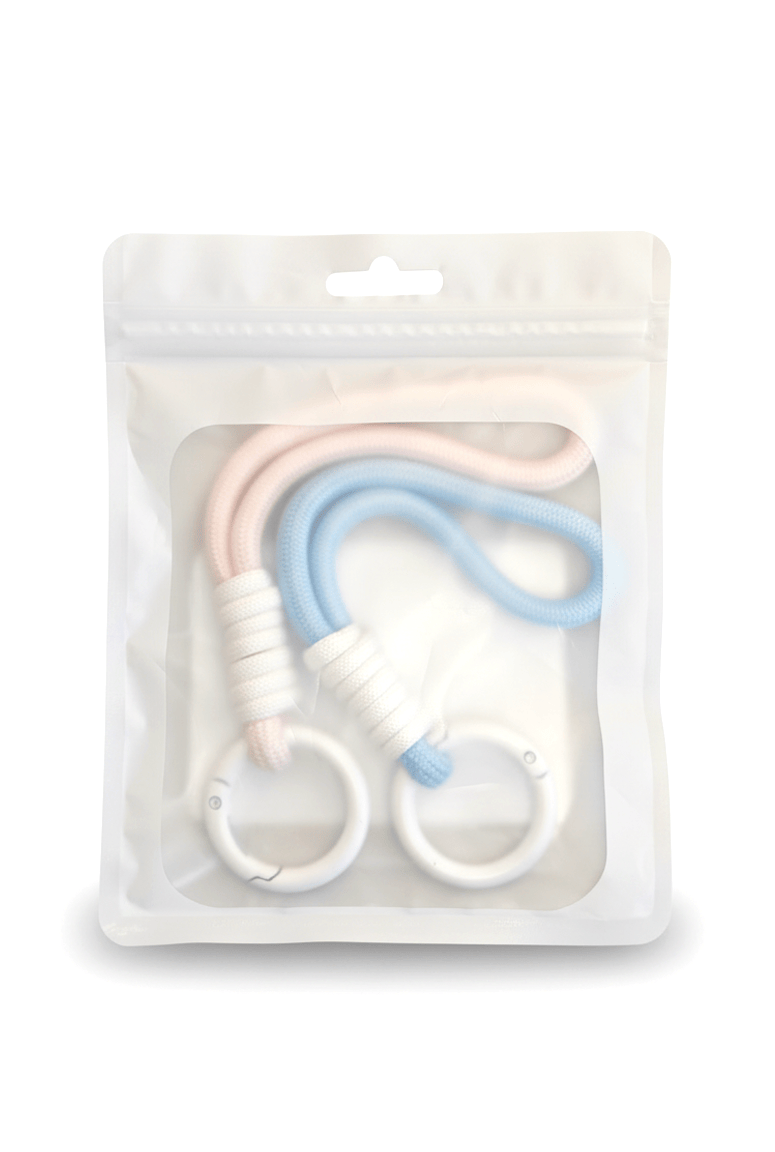 Little Buddy Lanyard Duo - Pink & Blue Plush | Toy Lanyards and Clips