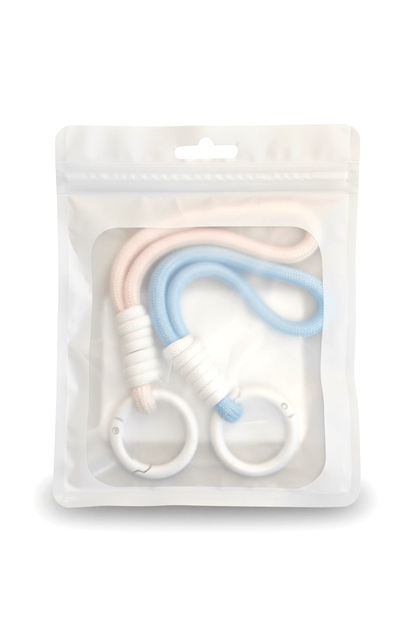 Little Buddy Lanyard Duo - Pink & Blue Plush | Toy Lanyards and Clips