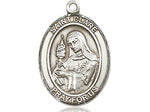 Medalla Santa Clara de Asís Plata esterlina 3/4 "