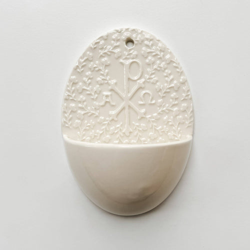 Chi Rho Holy Water Font for Home