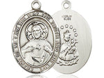 Sterling Silver Scapular Medal (3/4") with chain